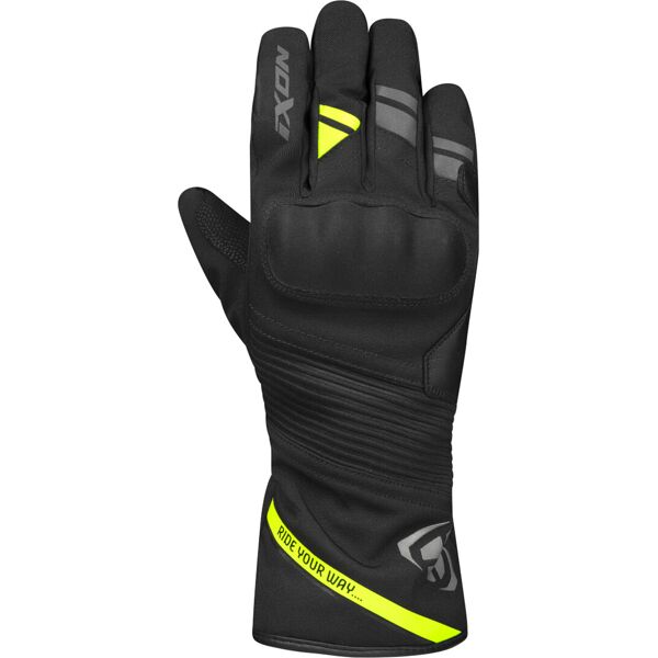 ixon pro midgard guanti da moto invernali impermeabili nero giallo 3xl