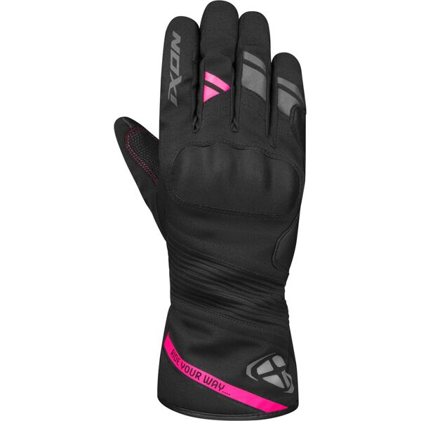 ixon pro midgard guanti da moto invernali impermeabili da donna nero rosa l