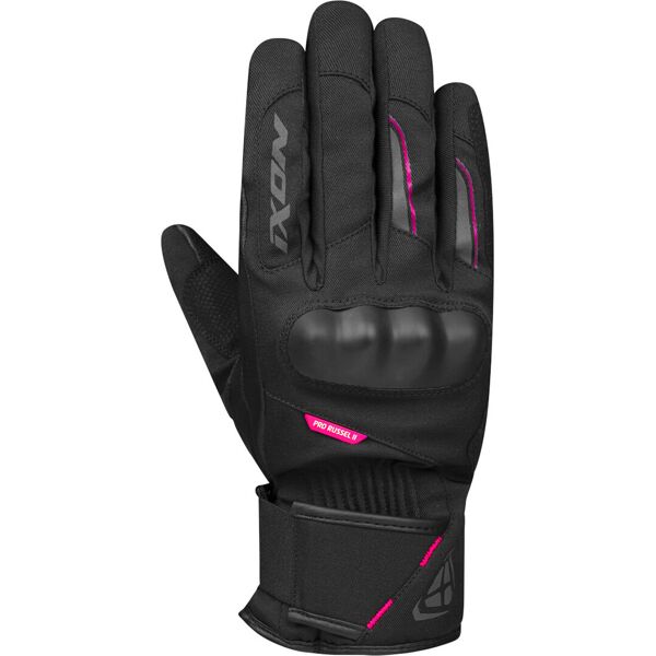 ixon pro russel 2 guanti da moto invernali impermeabili da donna nero rosa m