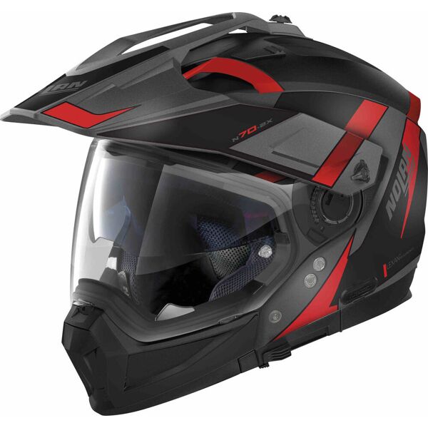 nolan n70-2 x 06 skyfall n-com casco nero grigio rosso s