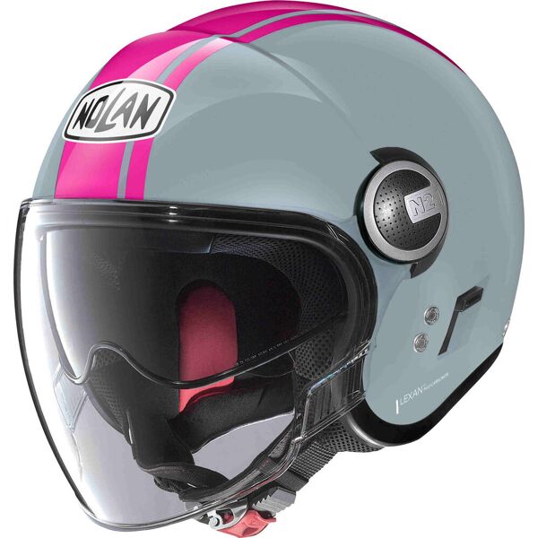 nolan n21 visor 06 dolce vita casco jet grigio rosa 2xs