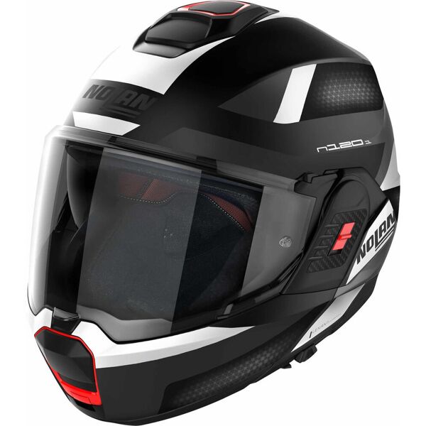 nolan n120-1 06 subway n-com casco nero bianco l