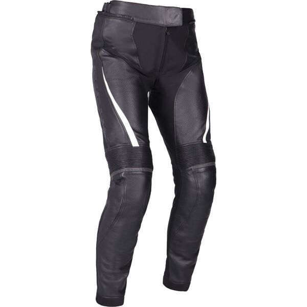 richa laura traforato pantaloni di pelle moto da donna nero bianco 44