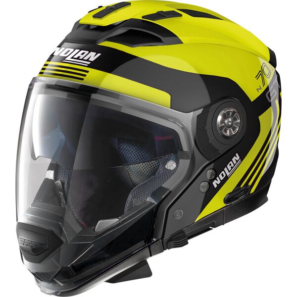 nolan n70-2 gt 06 jetpack n-com casco nero giallo m