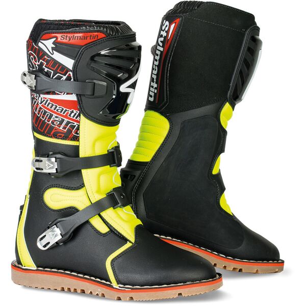 stylmartin impact pro stivali da motocross impermeabili nero giallo 45