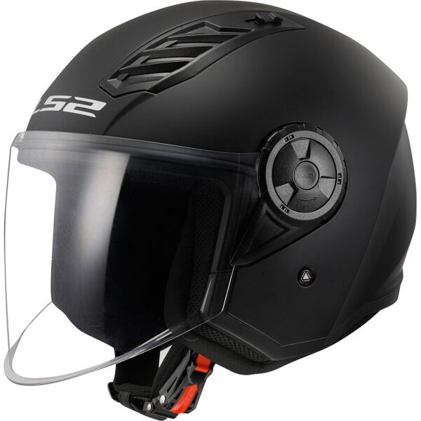 ls2 of616 airflow ii solid casco jet nero m