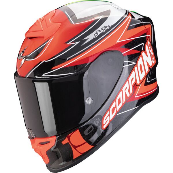 scorpion exo-r1 evo air alvaro replica casco nero bianco rosso l