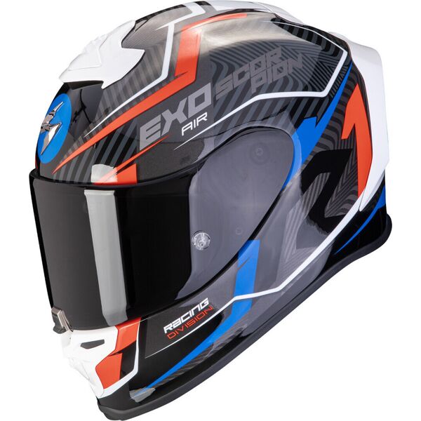 scorpion exo-r1 evo air coup casco nero rosso blu xl