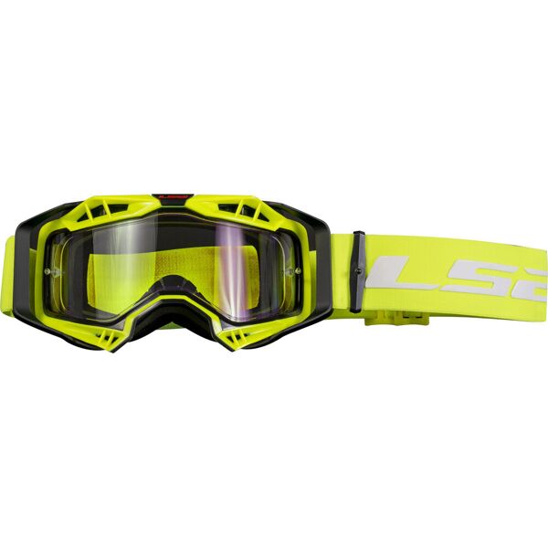 ls2 aura enduro series maschera da motocross giallo unica taglia