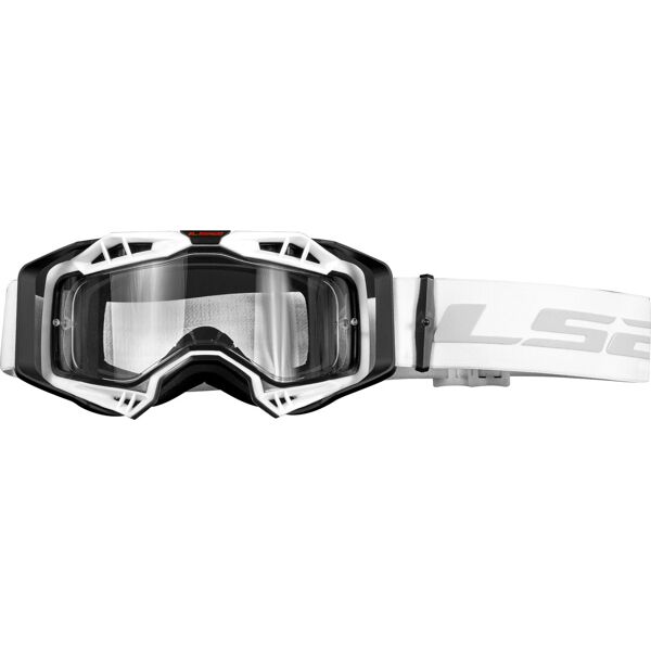 ls2 aura enduro series maschera da motocross bianco unica taglia