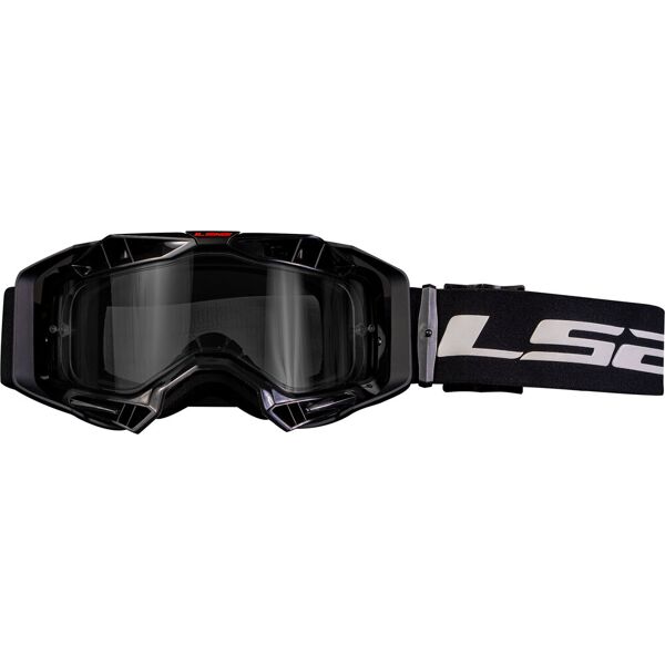 ls2 aura enduro series maschera da motocross nero unica taglia