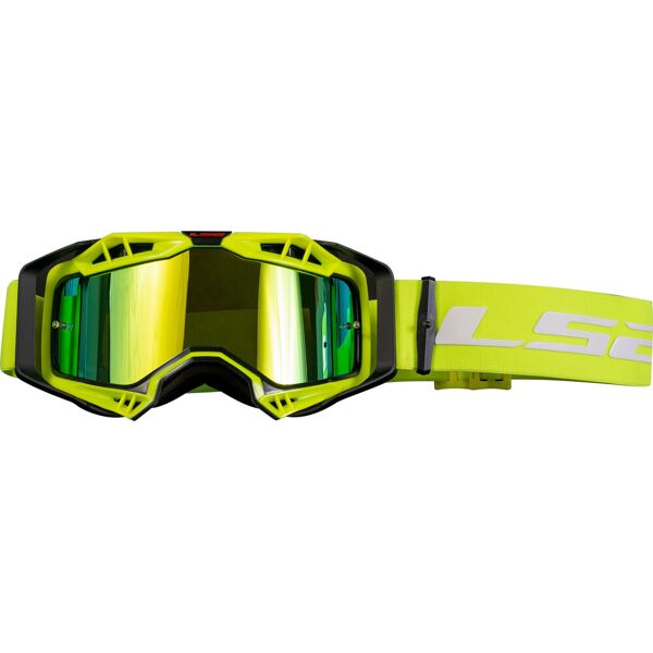 ls2 aura pro maschera da motocross giallo