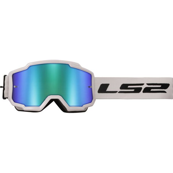 ls2 charger maschera da motocross bianco