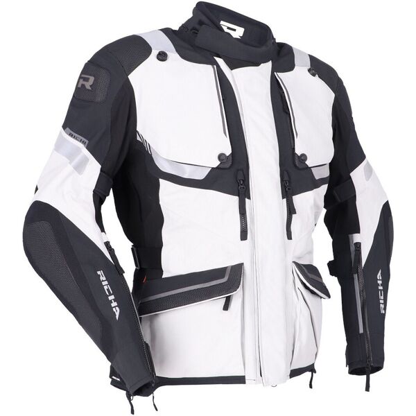 richa armada gore-tex pro impermeabile moto tessile giacca nero grigio bianco 2xl