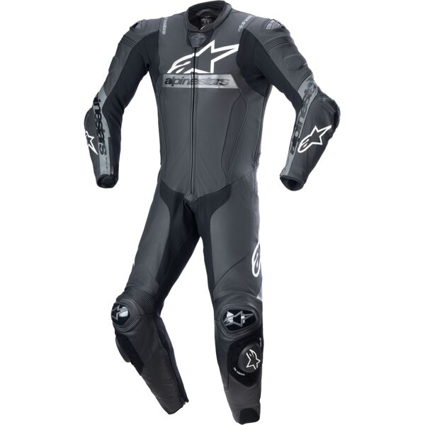 alpinestars missile v2 ward traforato one piece moto tuta in pelle nero grigio 58