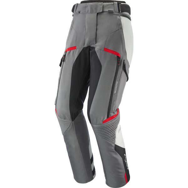ixon midgard pantaloni impermeabili da moto da donna in tessuto nero grigio rosso m