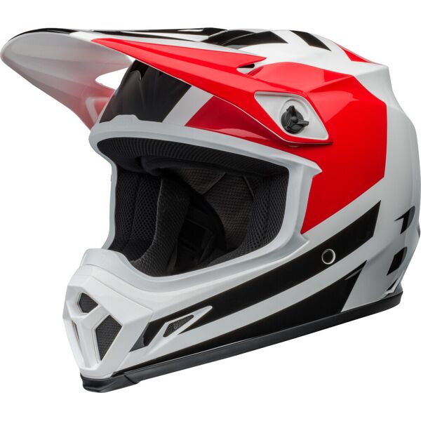 bell mx-9 mips alter ego casco da motocross nero bianco rosso xl