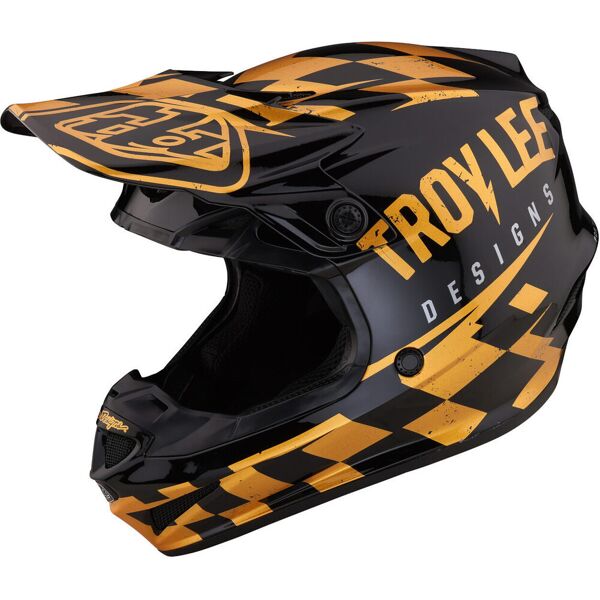 lee se4 polyacrylite race shop mips casco da motocross nero oro m