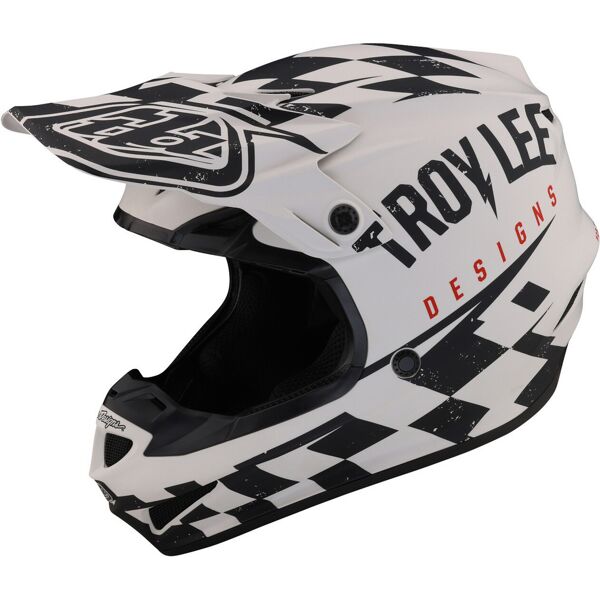 lee se4 polyacrylite race shop mips casco da motocross nero bianco m