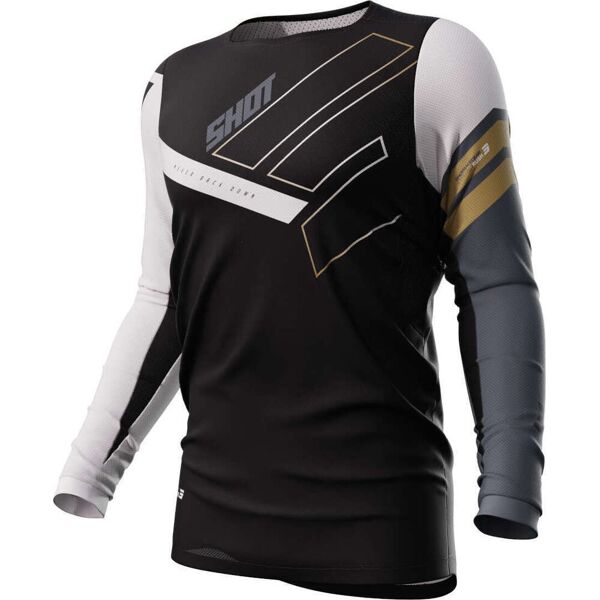 shot contact rush maglia motocross nero oro m