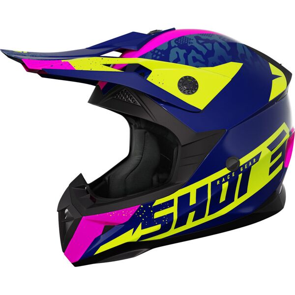 shot pulse kid airfit casco da motocross per bambini rosa blu l