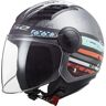 Casco Jet Moto Ls2 OF562 Airflow RONNIE Silver Blu Opaco taglia XXS