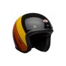 Casco Jet Bell Custom 500 Riff Nero Giallo Arancione Rosso Lucido