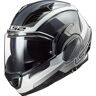 LS2 FF900 Valiant II Orbit Casco Nero Bianco Argento XS