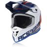 Acerbis Linear Casco Motocross Bianco Turchese Blu S