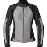 Germot Tara impermeabile Giacca tessile moto da donna Nero Grigio Rosso 46