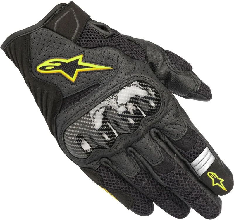 ALPINESTARS - Guanti SMX-1 Air V2 Nero / Giallo Fluo Nero,Giallo,Alta visibilità M