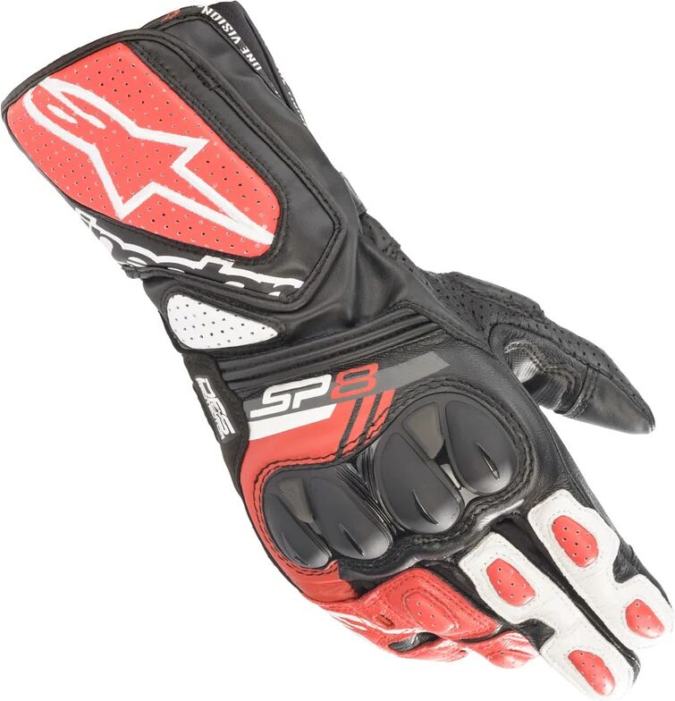 ALPINESTARS - Guanti SP-8 V3 Nero / Bianco / Bright Rosso Nero,Rosso,Bianco L