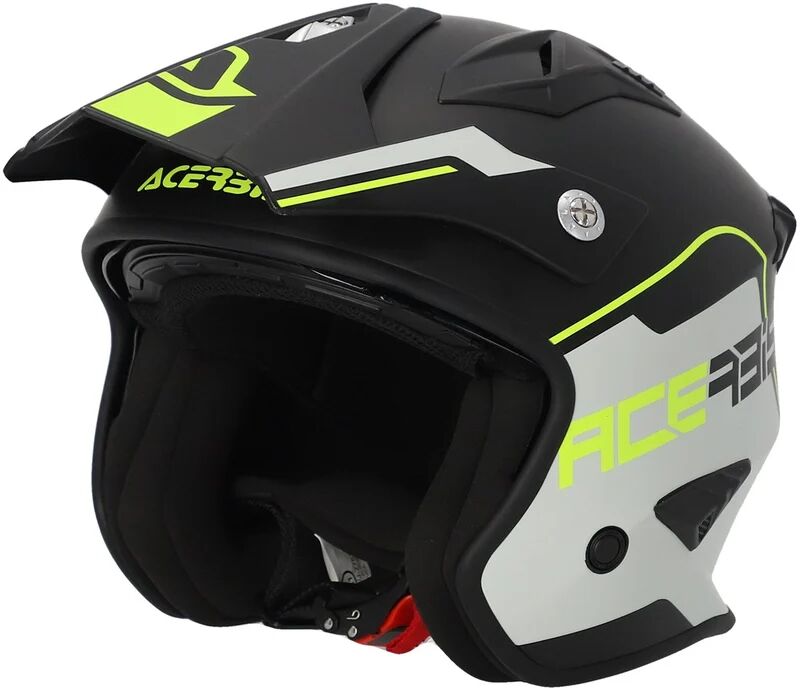 ACERBIS - Casco Aria Nero / Giallo Nero,Giallo,Bianco M