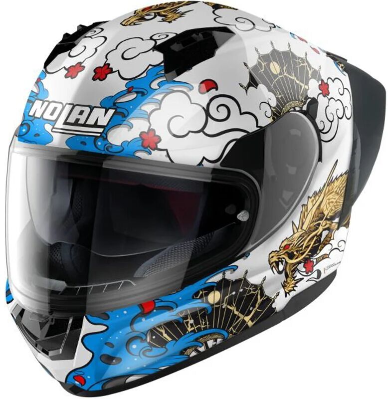 NOLAN - Casco N60-6 Sport Wyvern Metal Bianco / Multicolour Bianco,Multicolore L