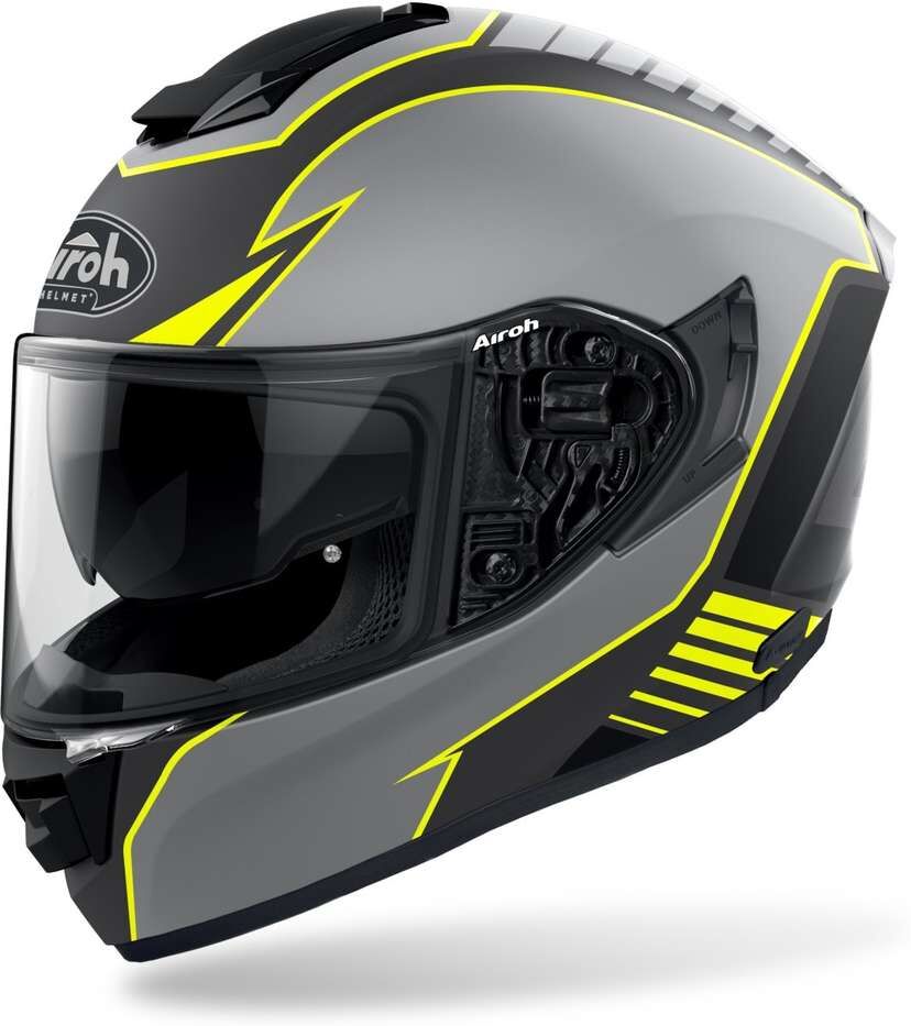 Casco Integrale Doppia Visiera Moto Airoh ST 501 TYPE Giallo taglia L