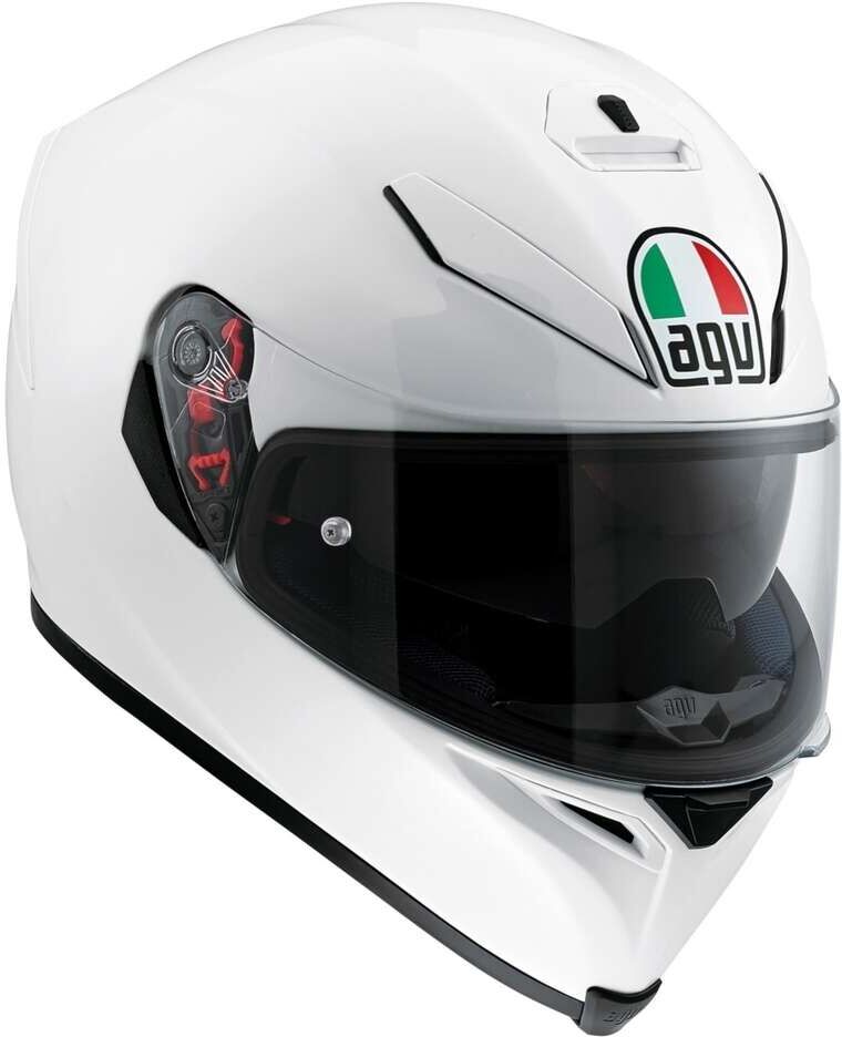 Casco Integrale in Fibra Moto AGV K5 S Mono Bianco Lucido taglia XL