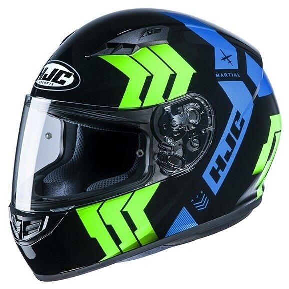 Casco Integrale Moto HJC CS-15 MARTIAL MC24 Nero Blu Verde taglia XS