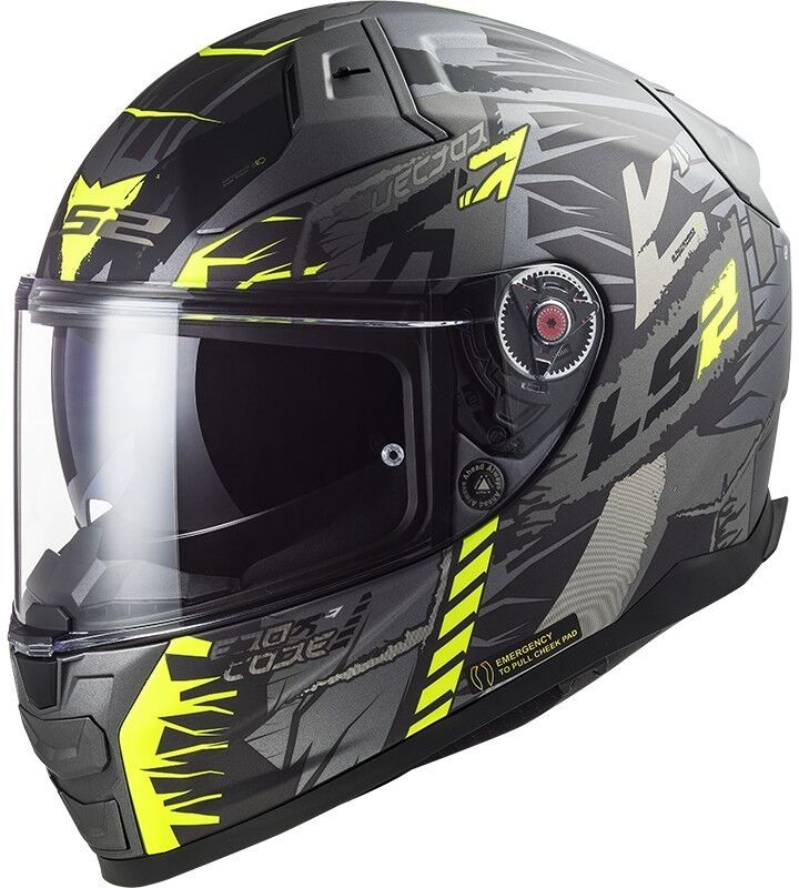 Casco Integrale Moto In HPFC Ls2 FF811 VECTOR II TechBot Tit taglia M