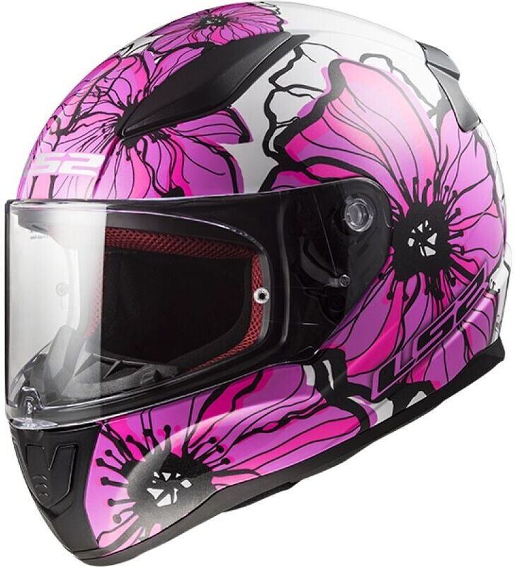 Casco Integrale Moto Ls2 FF353 RAPID 2 Poppies Rosa taglia L