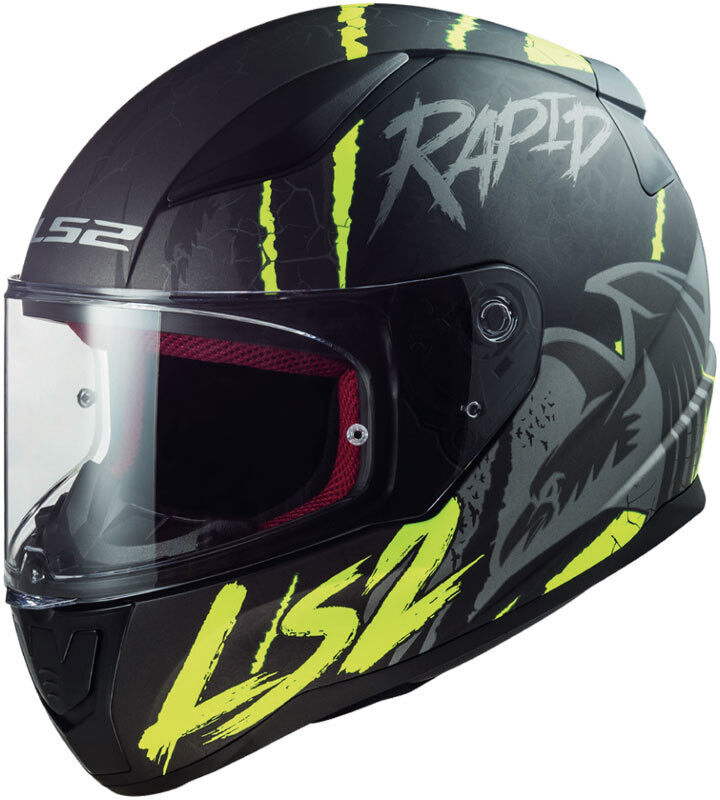 Casco Integrale Moto Ls2 FF353 RAPID RAVEN Nero Opaco Silver taglia L