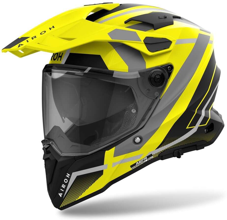 Casco Moto Adventure Airoh COMMANDER 2 MAVICK Giallo Opaco taglia M