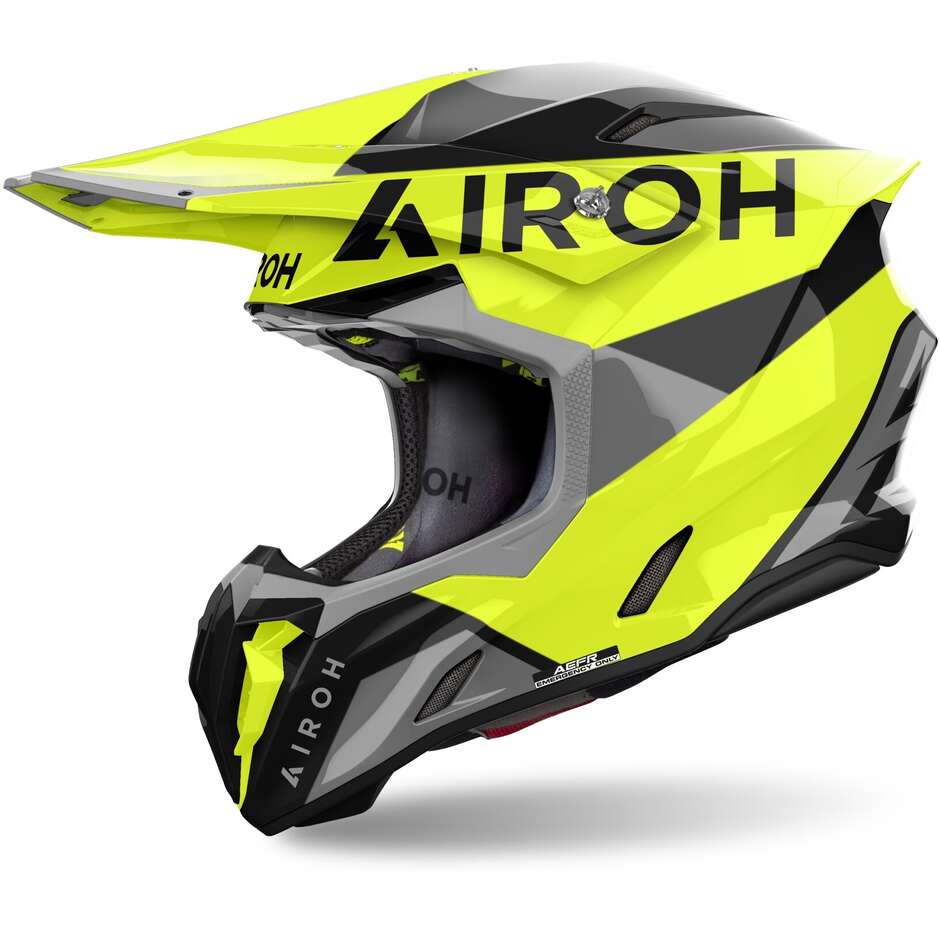 Casco Moto Cross Enduro Airoh TWIST 3 KING Giallo Lucido taglia M