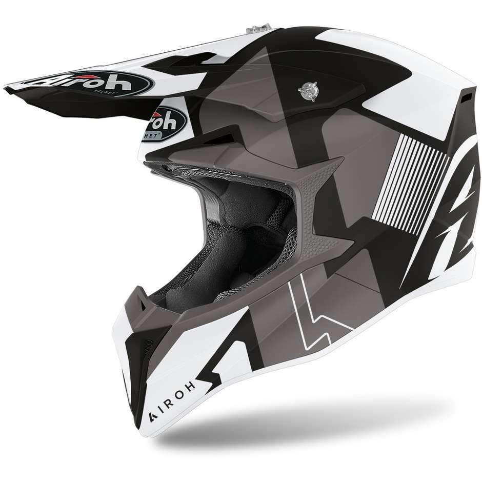 Casco Moto Cross Enduro Airoh WRAAP Raze Nero Opaco taglia L