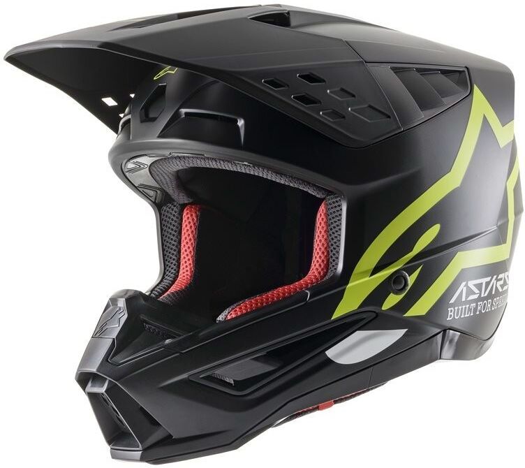 Casco Moto Cross Enduro Alpinestars S-M5 COMPASS Nero Giallo taglia L