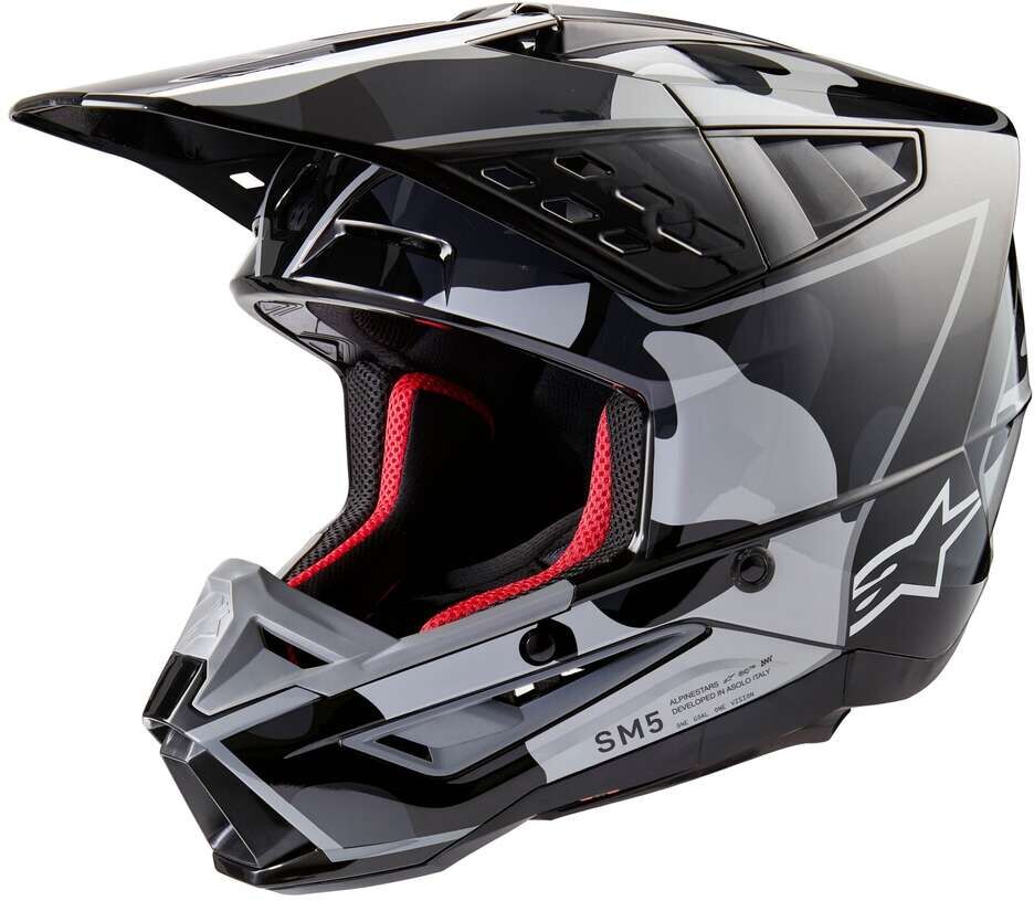 Casco Moto Cross Enduro Alpinestars S-M5 ROVER 2 22.06 Argen taglia XL