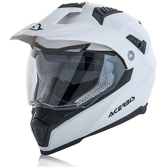 Casco Moto Cross Enduro Atv Acerbis Flip FS-606 Bianco taglia XL
