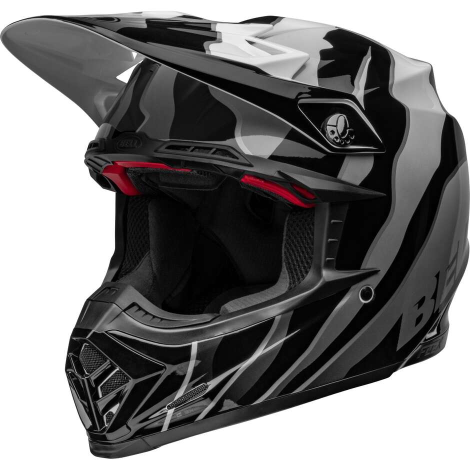 Casco Moto Cross Enduro Bell MOTO-9s FLEX CLAW Nero Bianco taglia M