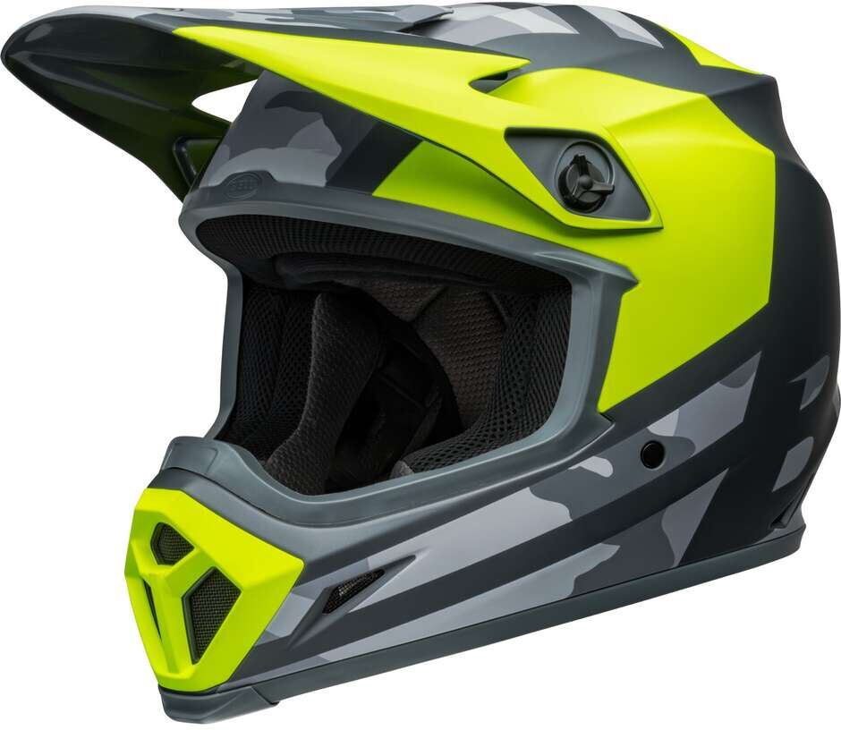 Casco Moto Cross Enduro BELL MX-9 MIPS ALTER EGO Giallo Alta taglia L