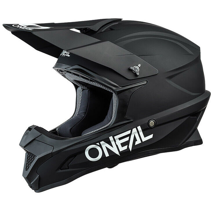 Casco Moto Cross Enduro Oneal 1SRS Helmet Solid Nero Opaco taglia S