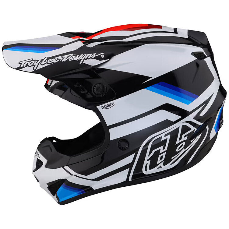 Casco Moto Cross Enduro Troy Lee Designs GP APEX Bianco Blu taglia M